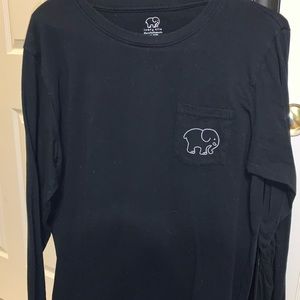 Ivory Ella Long Sleeve Pocket Tee 💜🖤🐘